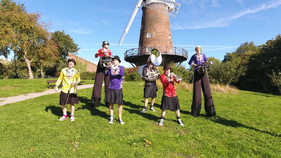 Steaming Brass windmill